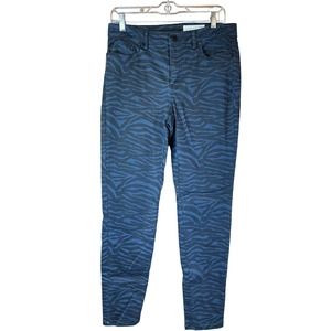 Vince Camuto Zebra Print Skinny Denim Jeans Women's Size 30/10M Black